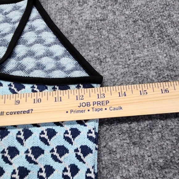 Zara Blue Knit Jacquard Y2K Midi Tank Dress Bodycon Sleeveless Blue size XS - Picture 8 of 12